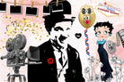 Charlot by Carole St-Germain on GIANT ART - pink digital charlie chaplin