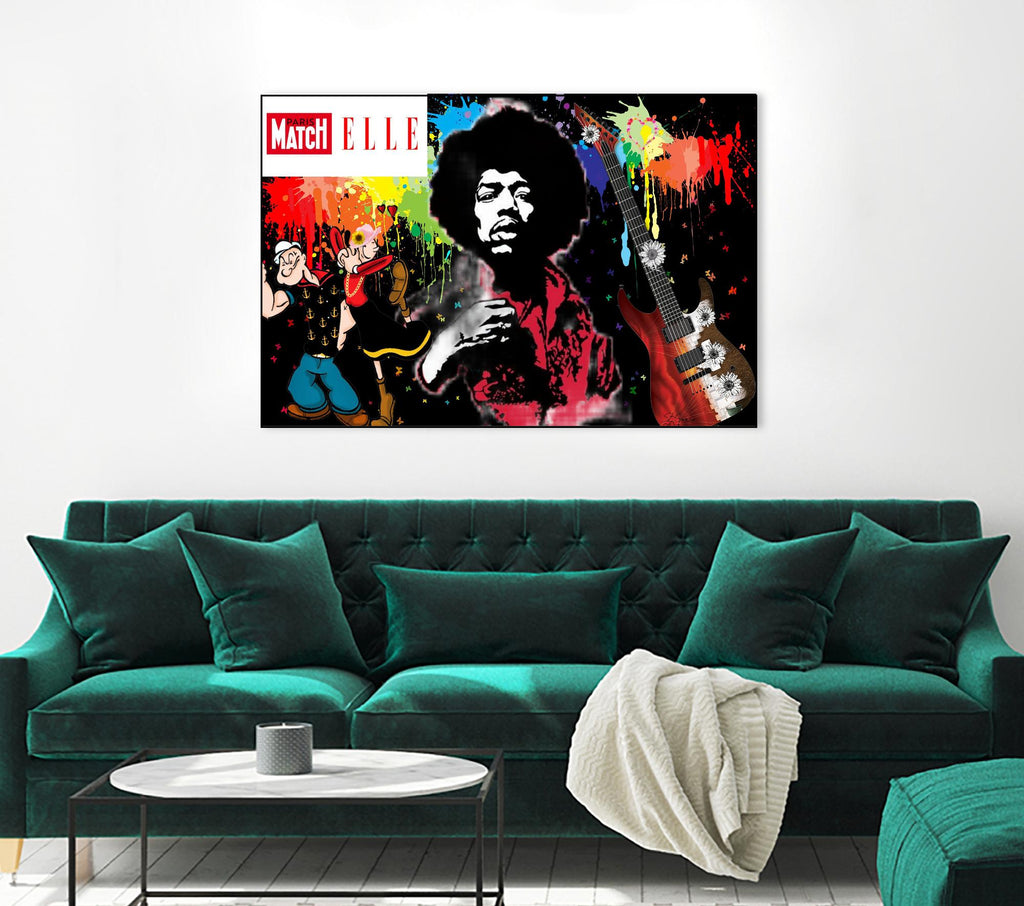 Peace and Love by Carole St-Germain on GIANT ART - red digital jimmy hendricks