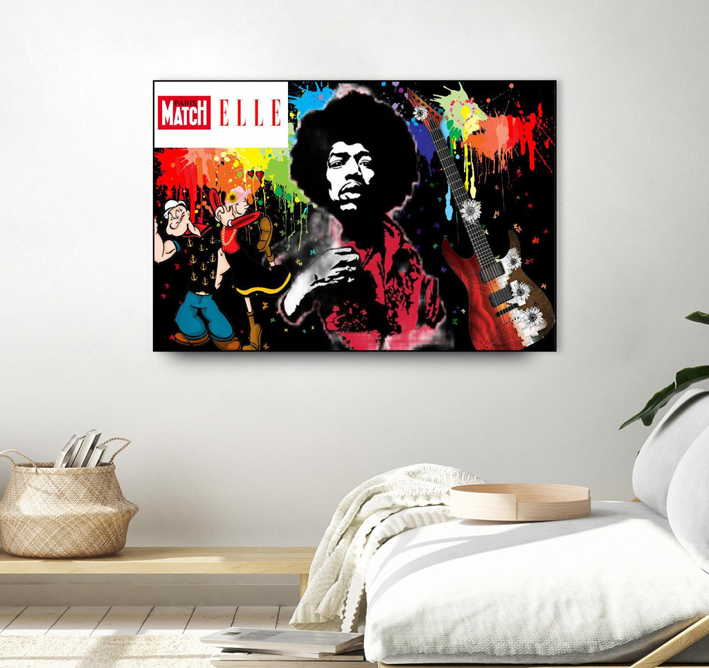 Peace and Love by Carole St-Germain on GIANT ART - red digital jimmy hendricks
