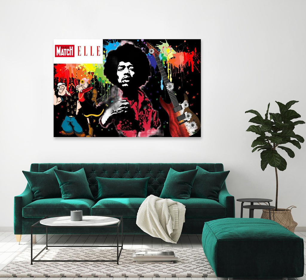 Peace and Love by Carole St-Germain on GIANT ART - red digital pari match