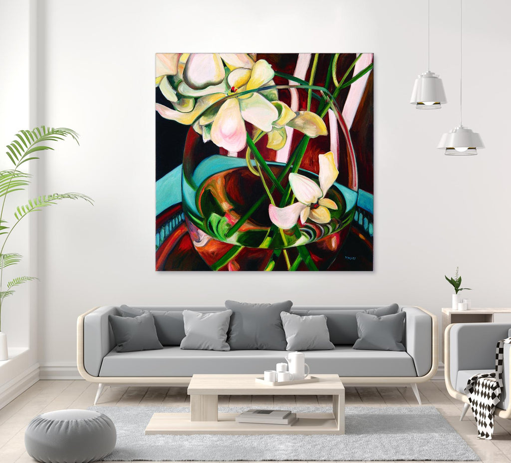 Deeper by Mary McLorn Valle on GIANT ART - blue floral