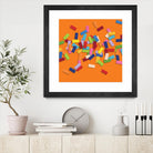 CONFETTI D -orange by Celine Cimon on GIANT ART - orange abstract canadian
