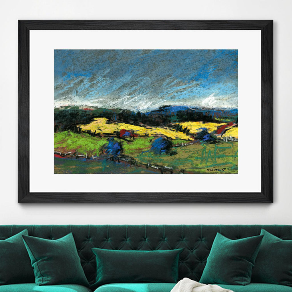 Pastel Landscape II by Jacques Clement on GIANT ART - blue landscape