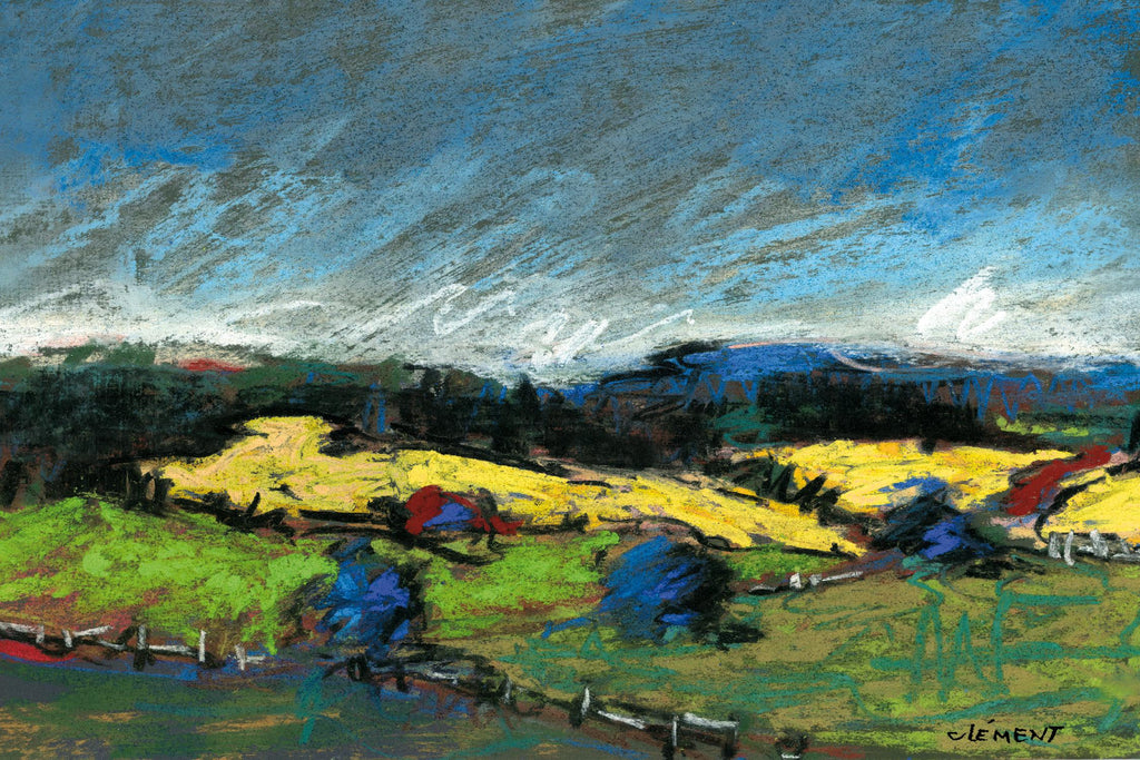 Pastel Landscape II by Jacques Clement on GIANT ART - blue landscape