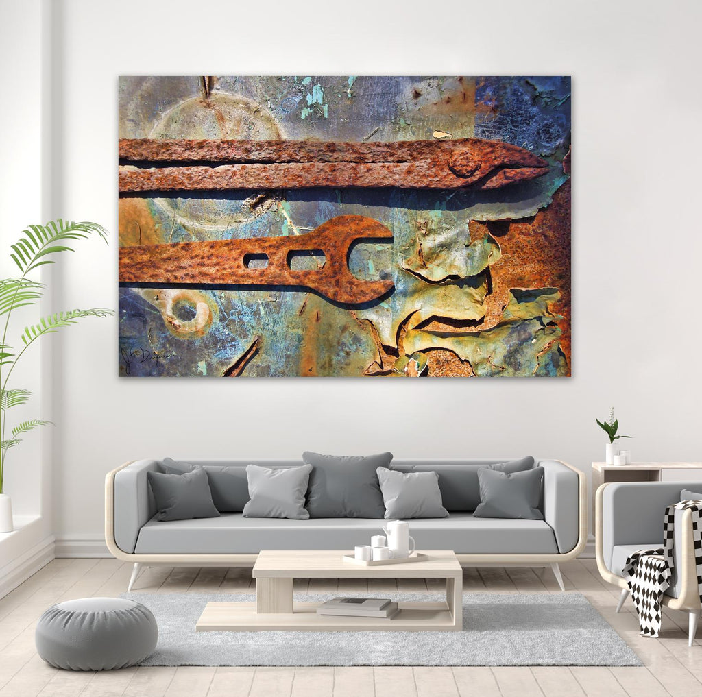 Rusty Tools I by Jean-François Dupuis on GIANT ART - blue photo art