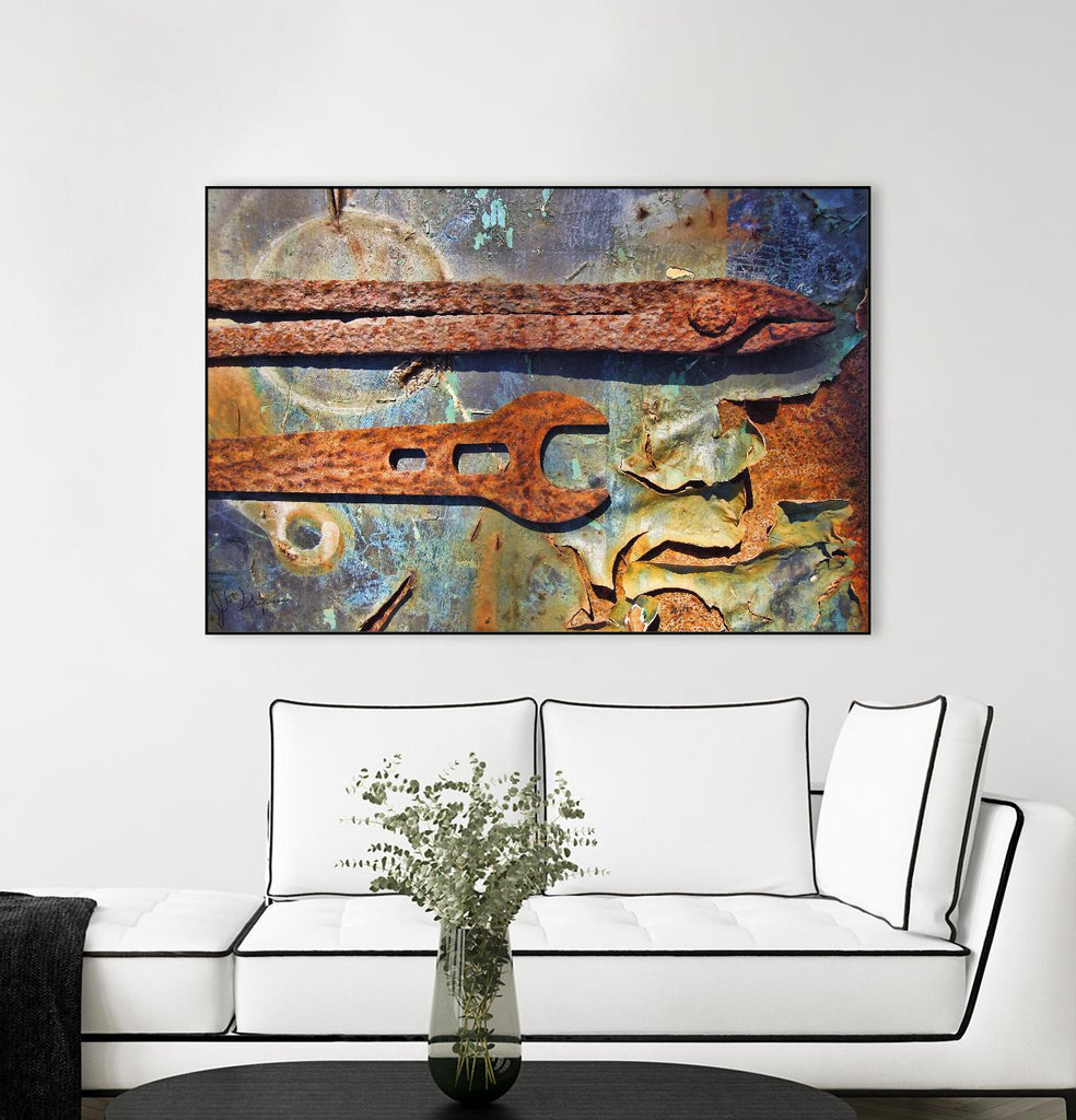 Rusty Tools I by Jean-François Dupuis on GIANT ART - blue photo art