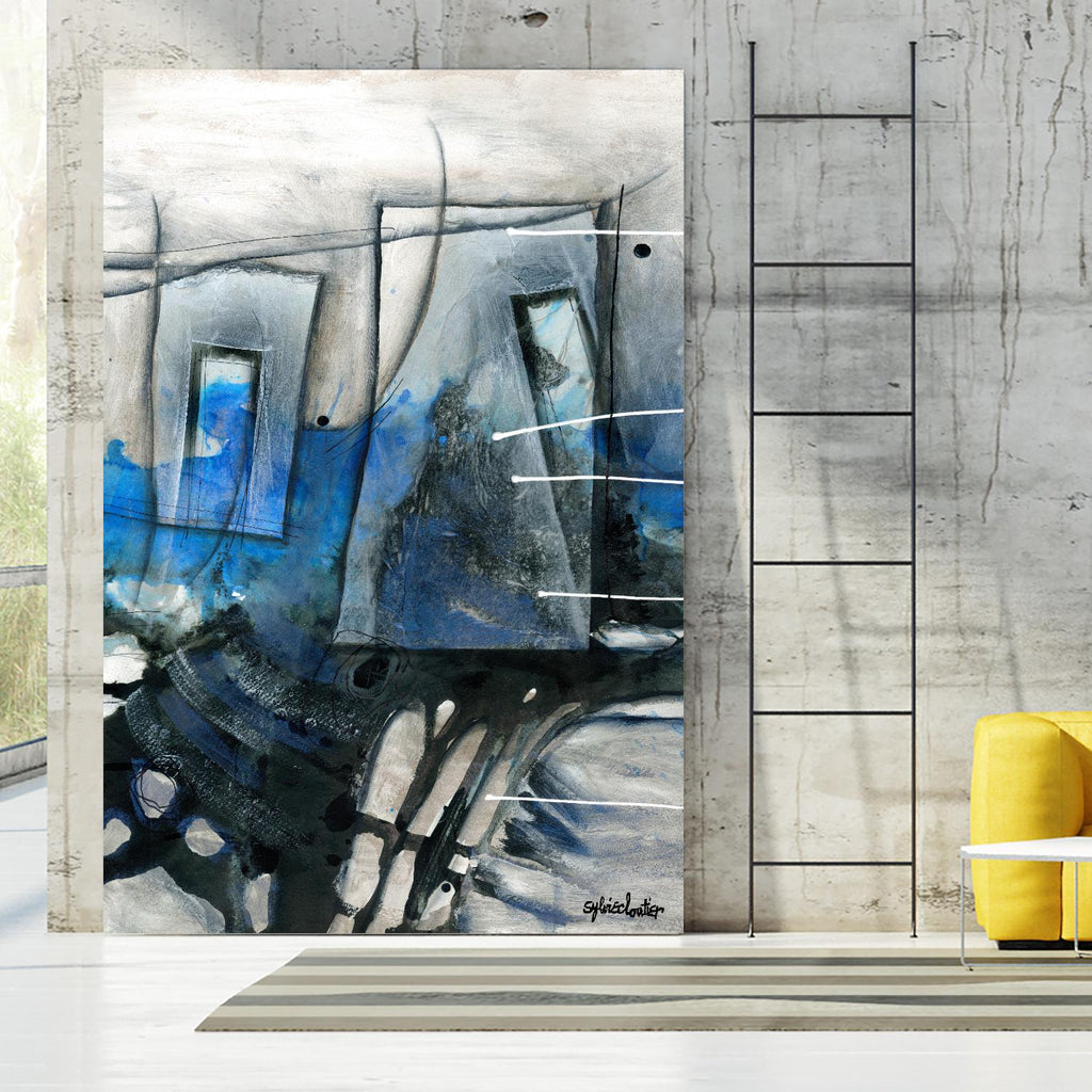 Chutes - T2 by Sylvie Cloutier on GIANT ART - grey abstract