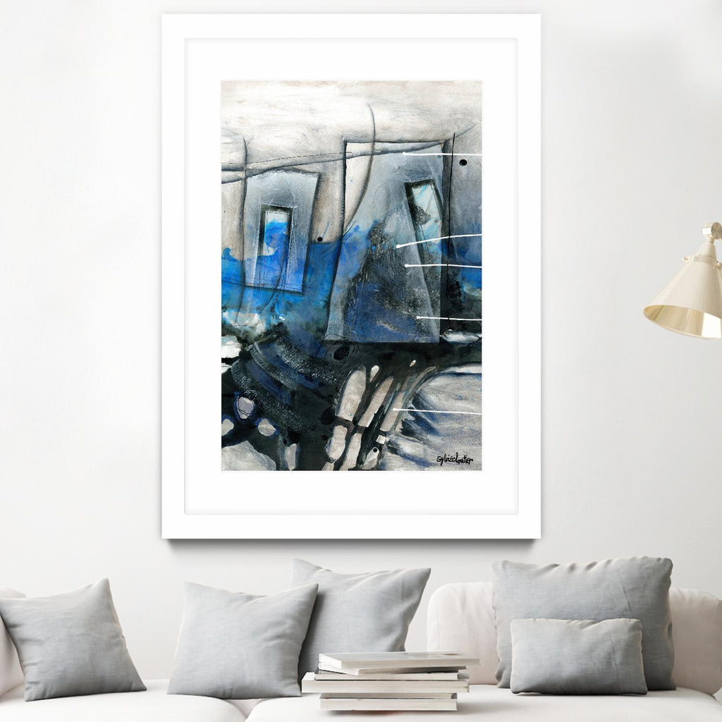 Chutes - T2 by Sylvie Cloutier on GIANT ART - grey abstract