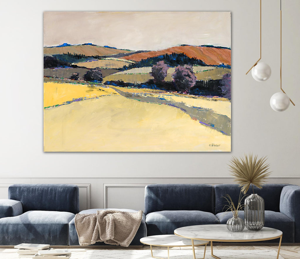 Colorful Landscape VI by Jacques Clement on GIANT ART - beige landscape
