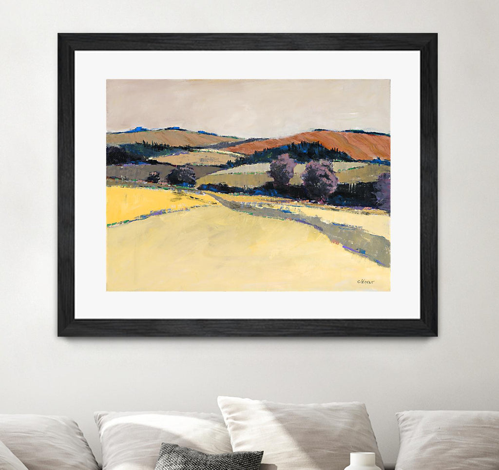 Colorful Landscape VI by Jacques Clement on GIANT ART - beige landscape pastel