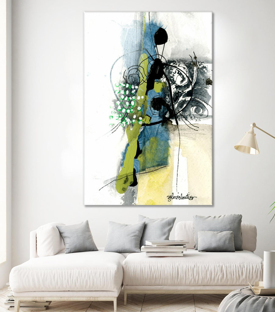 Zone Bleue by Sylvie Cloutier on GIANT ART - blue abstract