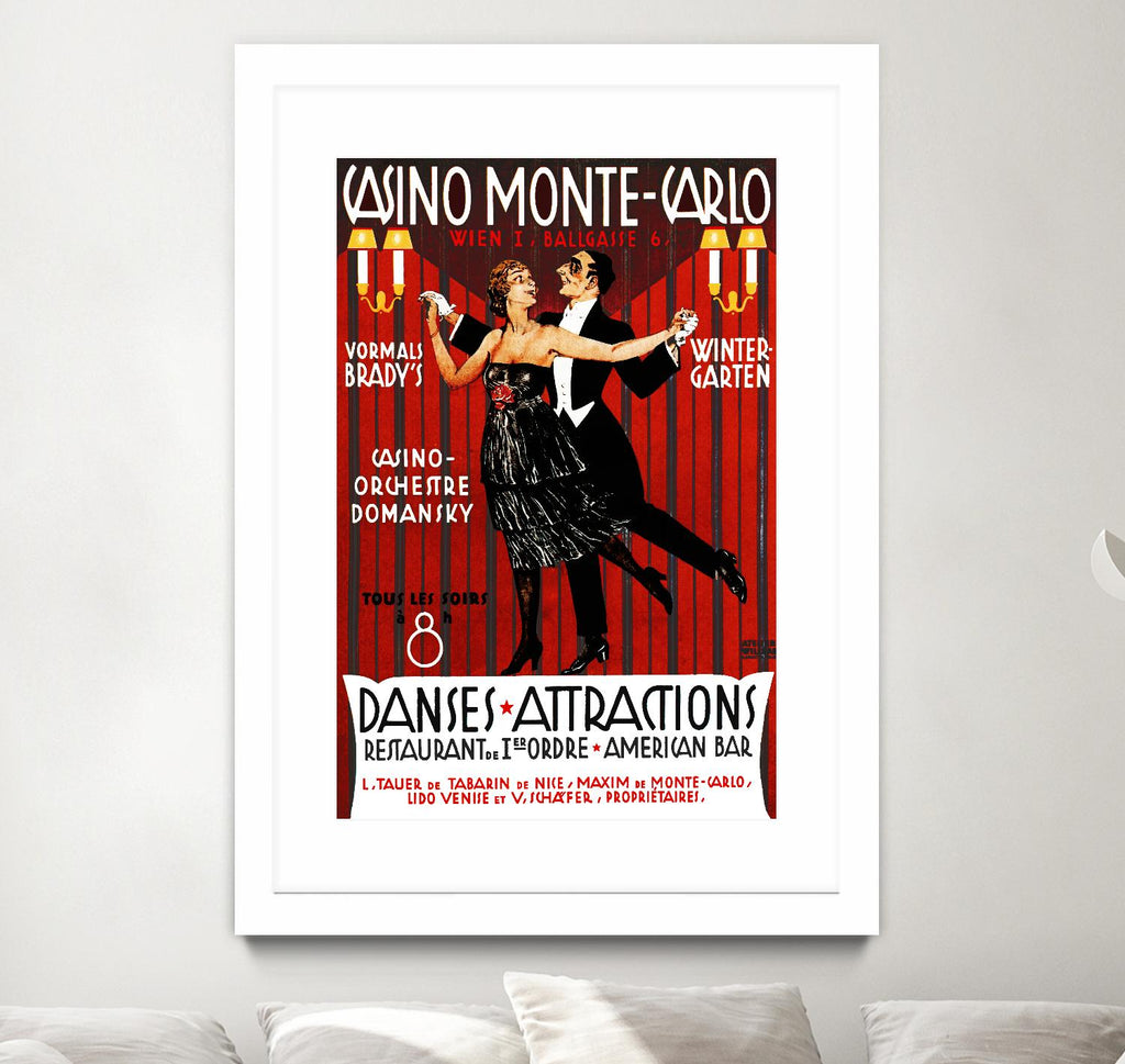 Casino Monte-Carlo by Archive on GIANT ART - red vintage homme et femme