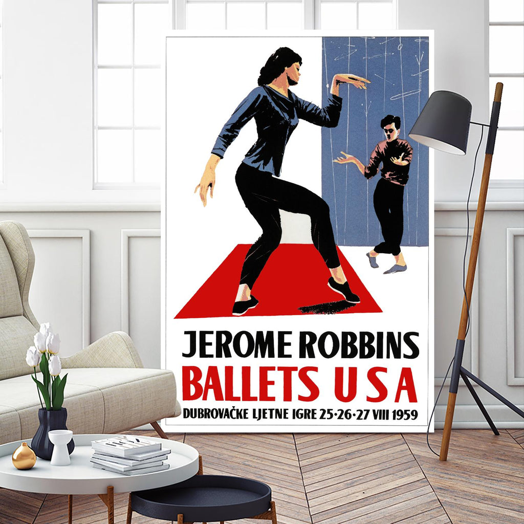 Ballets USA by Archive on GIANT ART - blue vintage