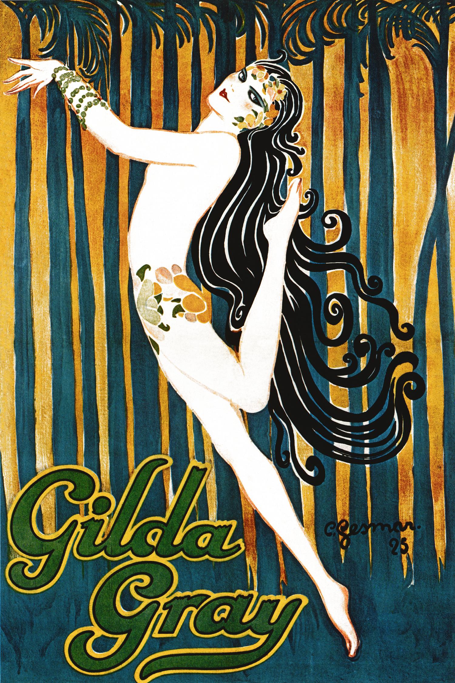 Gilda Gray par Archive sur GIANT ART - jaune vintage