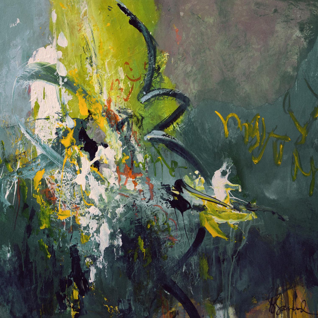 Happiness by Doris Savard on GIANT ART - green abstract