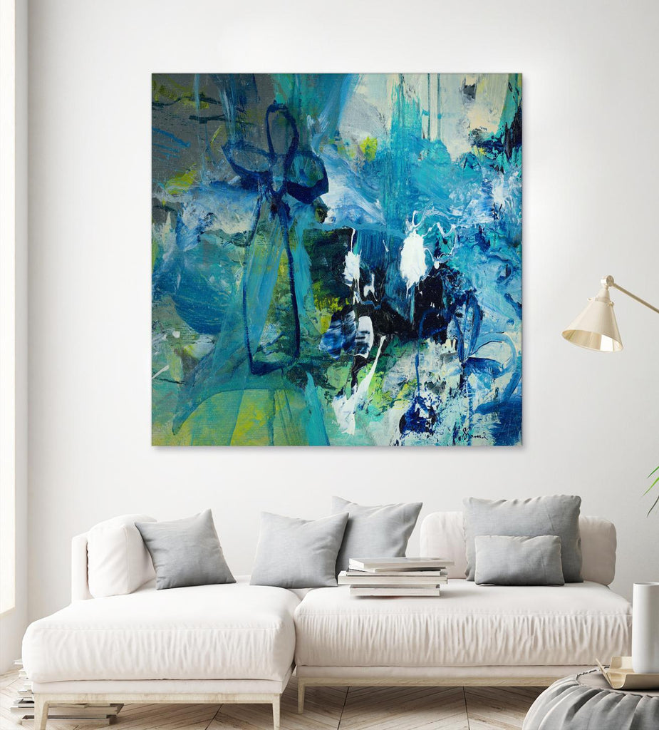 Abstract Flower by Doris Savard on GIANT ART - blue abstract