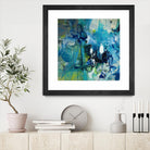 Abstract Flower by Doris Savard on GIANT ART - blue abstract