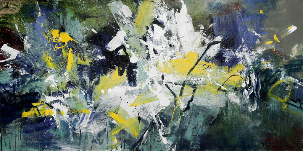 Sparkle by Doris Savard on GIANT ART - green abstract savard