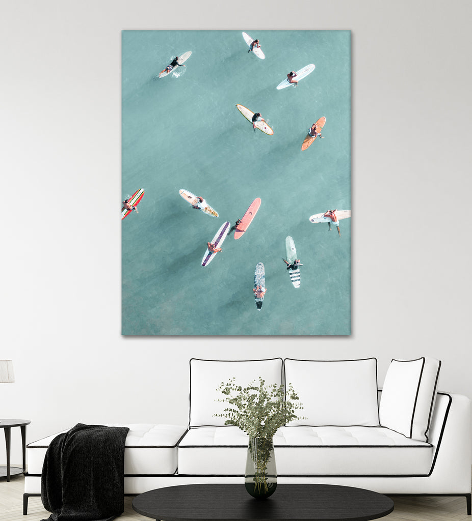 Surfers by Uknown on GIANT ART - blue coastal surfboards