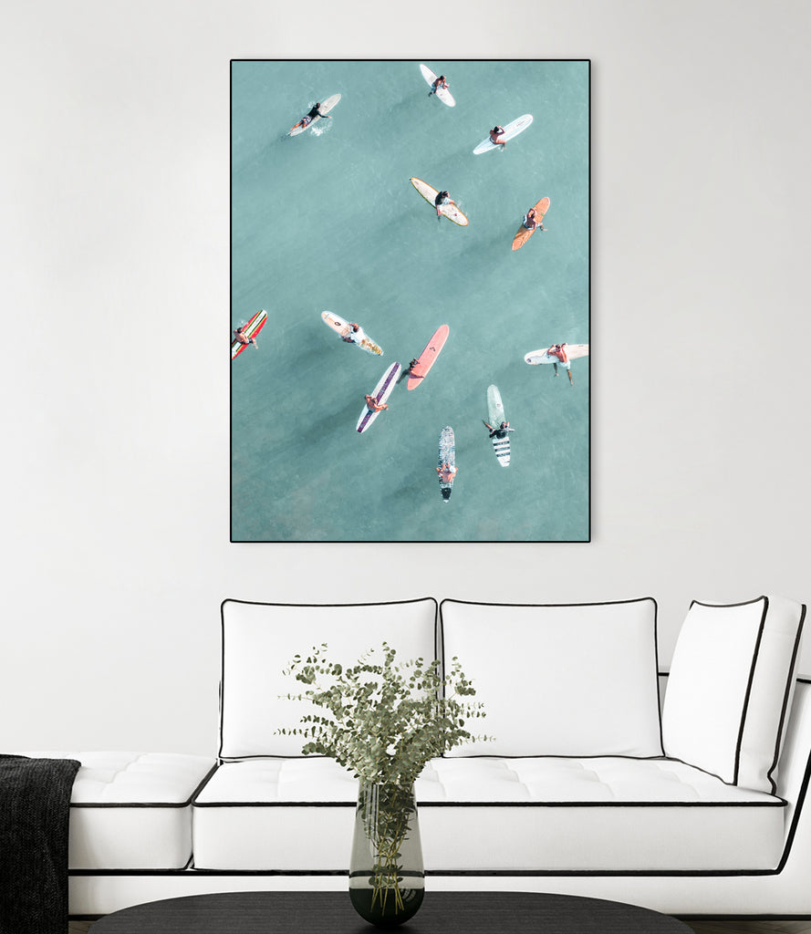 Surfers by Uknown on GIANT ART - blue coastal surfboards