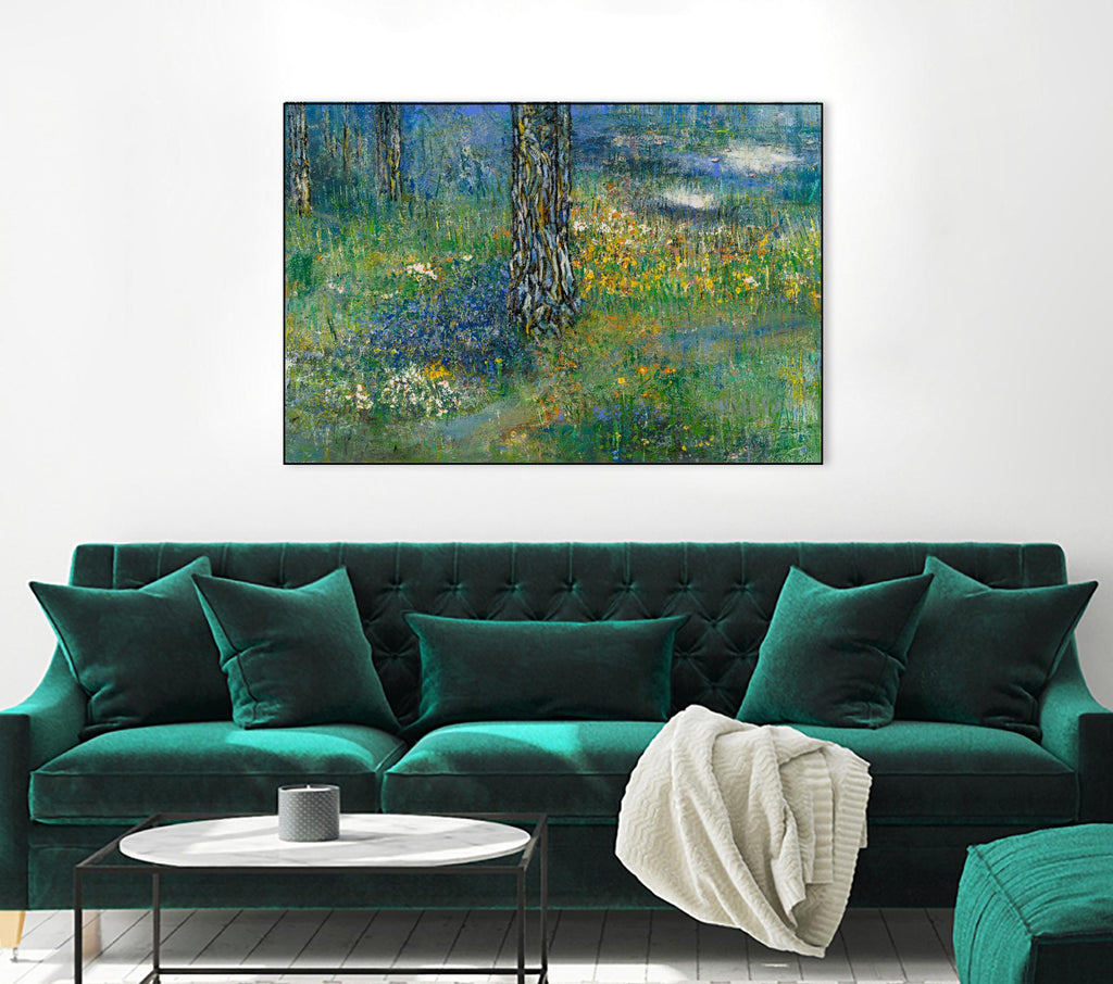 Guy L'heureux I by Diane Lambin on GIANT ART - green abstract forest