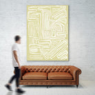 Centric - Beach - 19 by Lori Dubois on GIANT ART - beige linear pastel