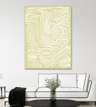 Centric - Beach - 19 by Lori Dubois on GIANT ART - beige linear pastel