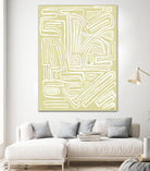 Centric - Beach - 19 by Lori Dubois on GIANT ART - beige linear pastel