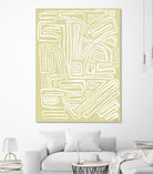 Centric - Beach - 19 by Lori Dubois on GIANT ART - beige linear pastel