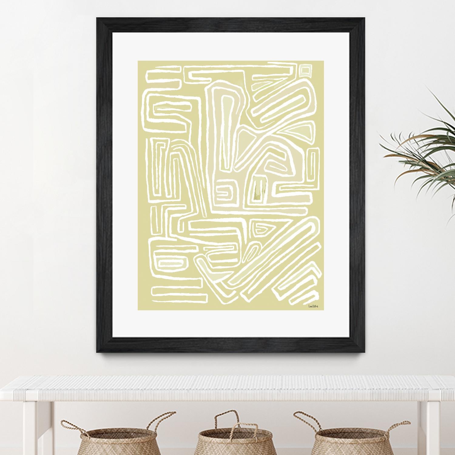 Centric - Beach - 19 by Lori Dubois on GIANT ART - beige linear pastel