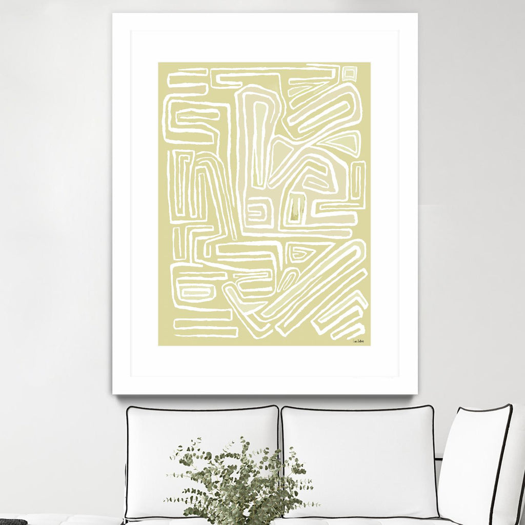 Centric - Beach - 19 by Lori Dubois on GIANT ART - beige linear pastel