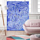 Centric - Cobalt-20 by Lori Dubois on GIANT ART - blue linear ton sur ton