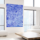 Centric - Cobalt-20 by Lori Dubois on GIANT ART - blue linear ton sur ton