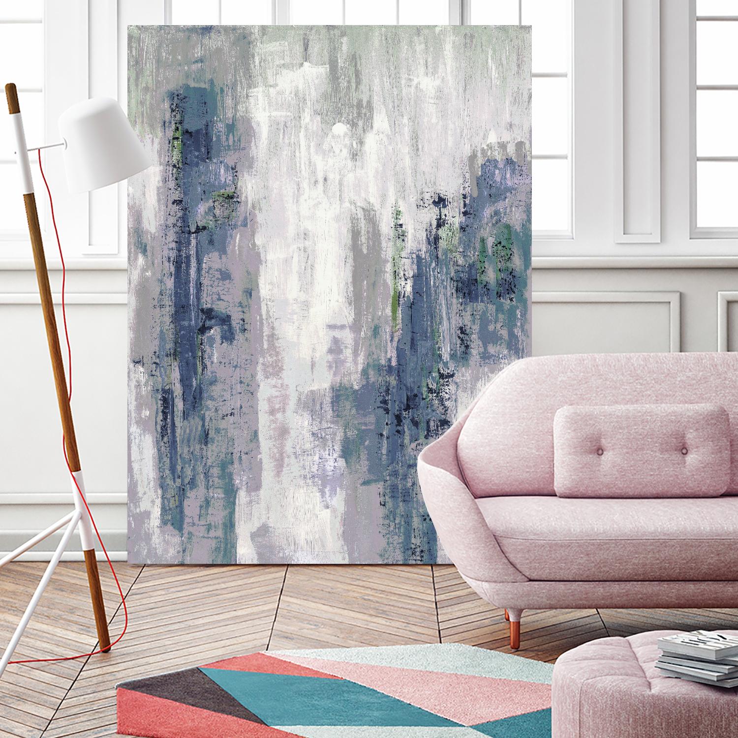 Blue Birch – Cool -3 by Lori Dubois on GIANT ART - blue abstract