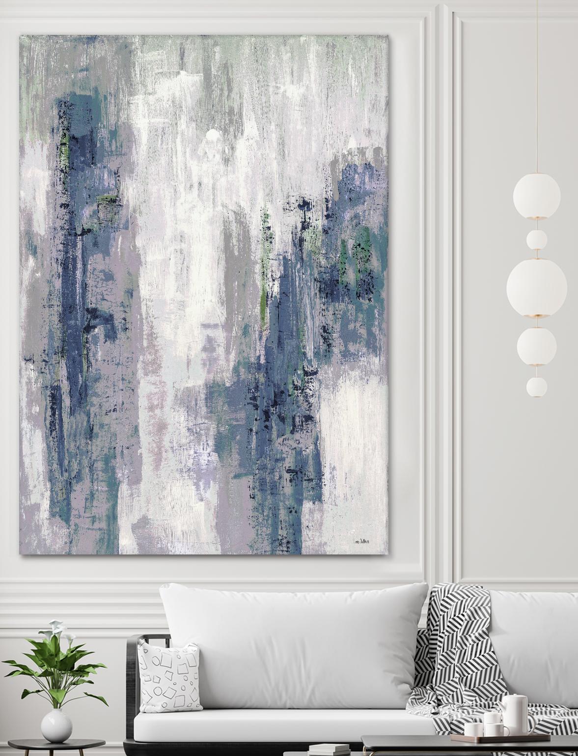 Blue Birch – Cool -3 by Lori Dubois on GIANT ART - blue abstract