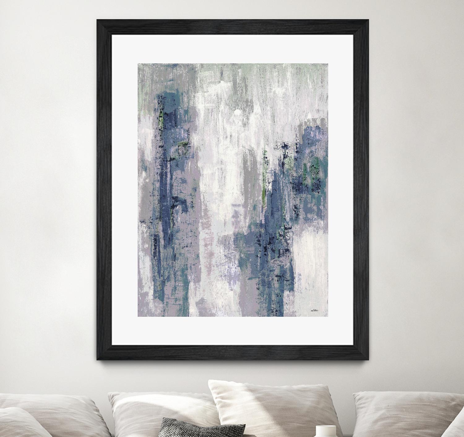 Blue Birch – Cool -3 by Lori Dubois on GIANT ART - blue abstract