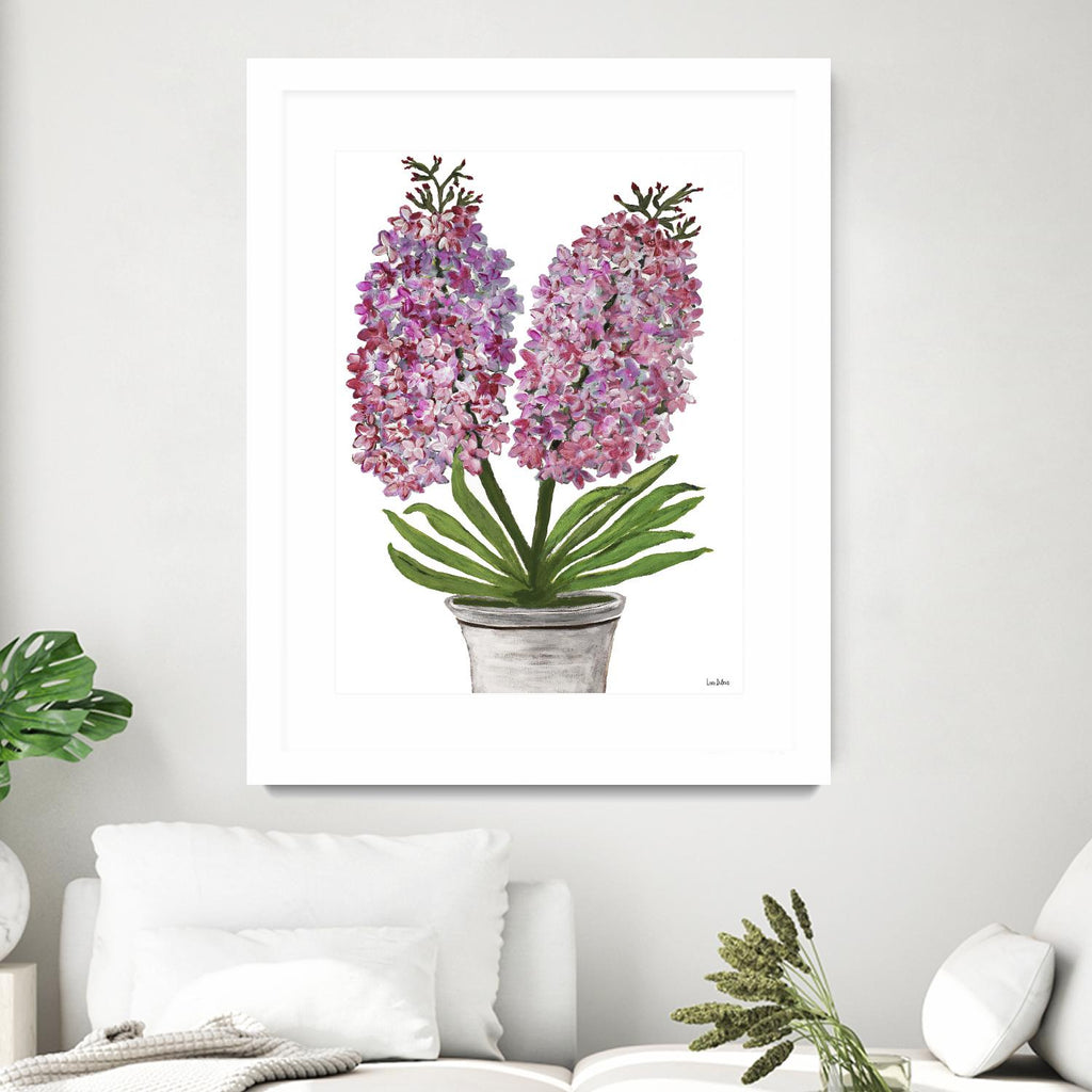 Summer Bloom - Pink -13 by Lori Dubois on GIANT ART - pink floral pot