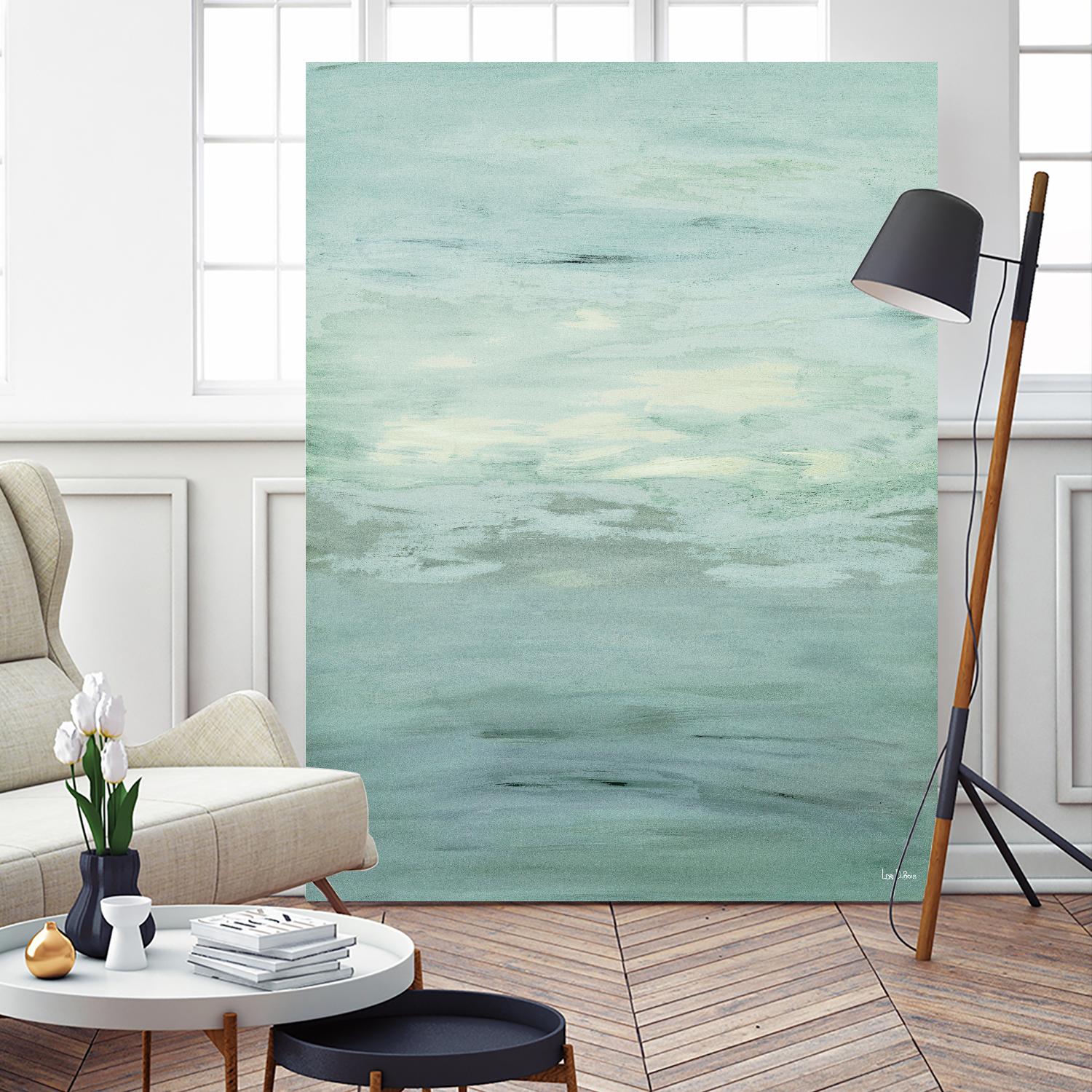 Infinity – Dusk - 4 by Lori Dubois on GIANT ART - green abstract pastel