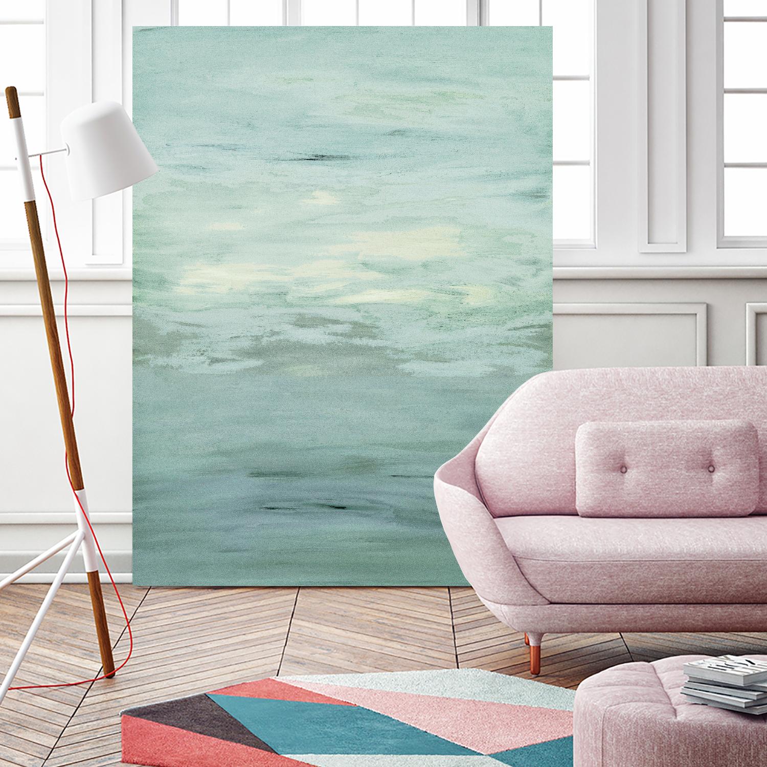 Infinity – Dusk - 4 by Lori Dubois on GIANT ART - green abstract pastel