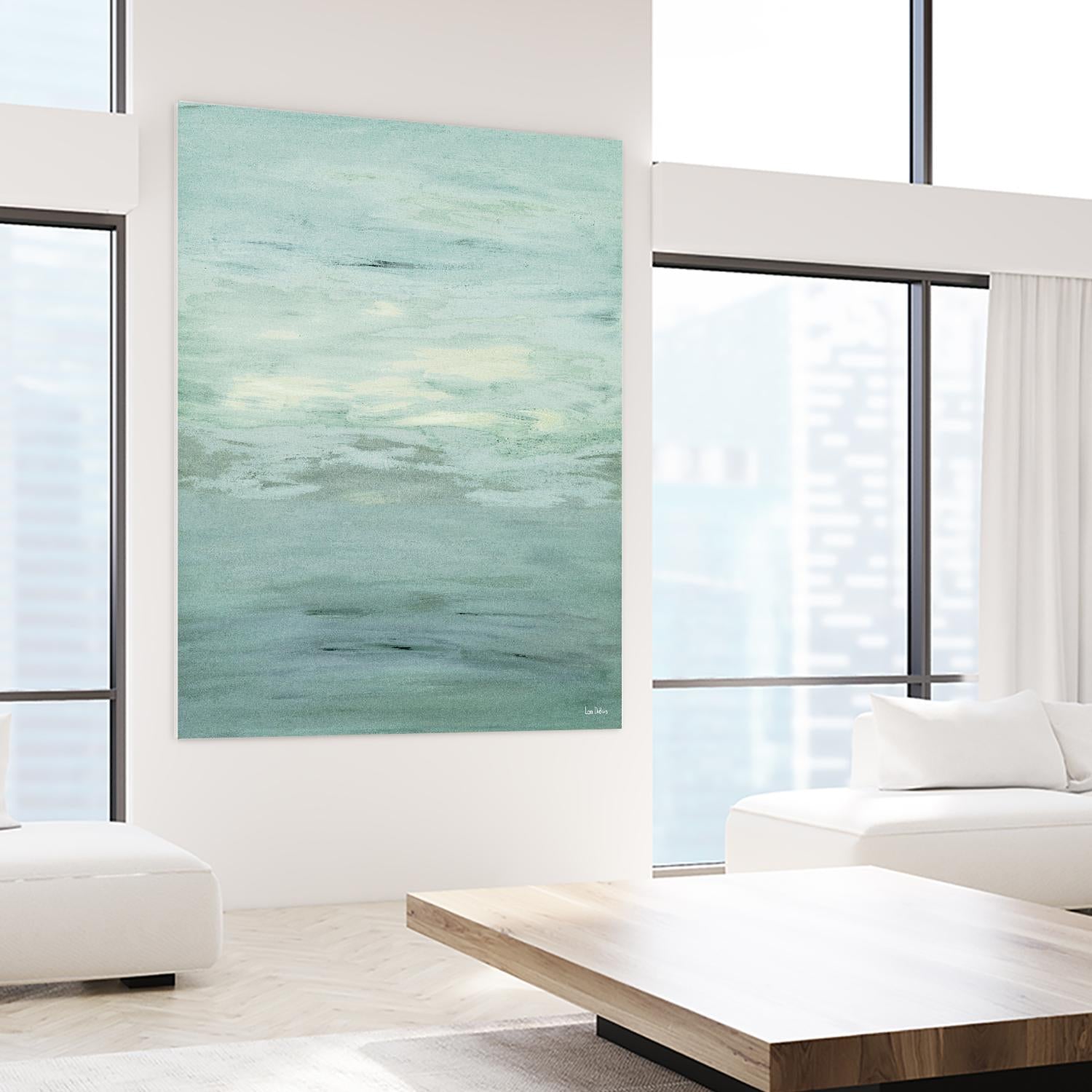 Infinity – Dusk - 4 by Lori Dubois on GIANT ART - green abstract pastel