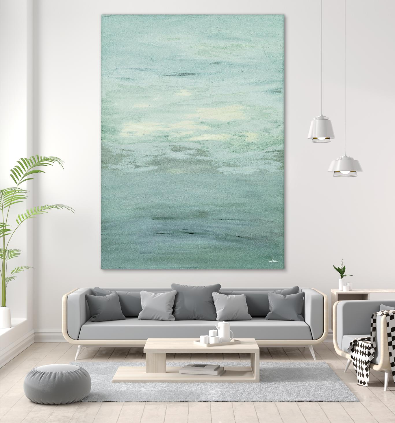 Infinity – Dusk - 4 by Lori Dubois on GIANT ART - green abstract pastel