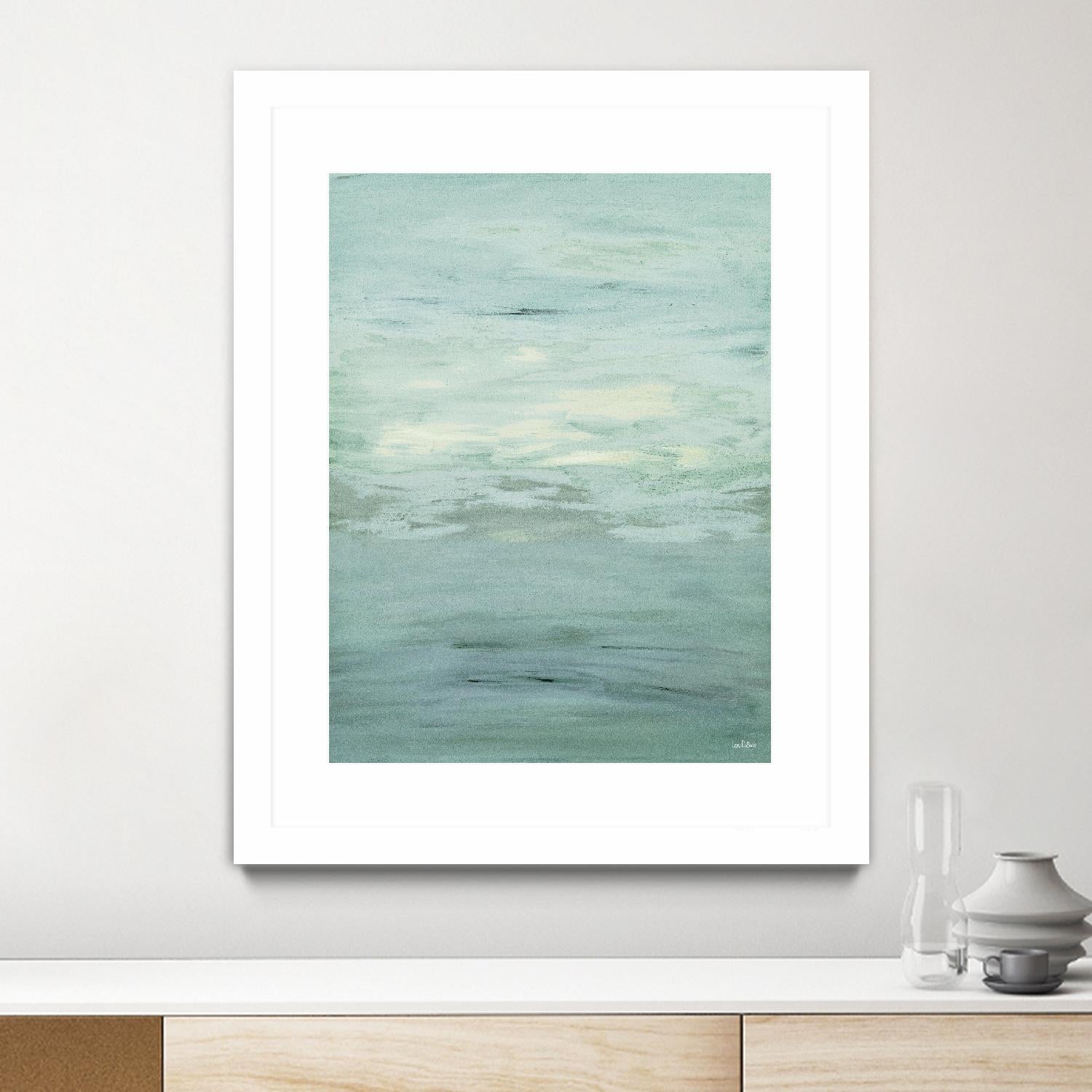 Infinity – Dusk - 4 by Lori Dubois on GIANT ART - green abstract pastel