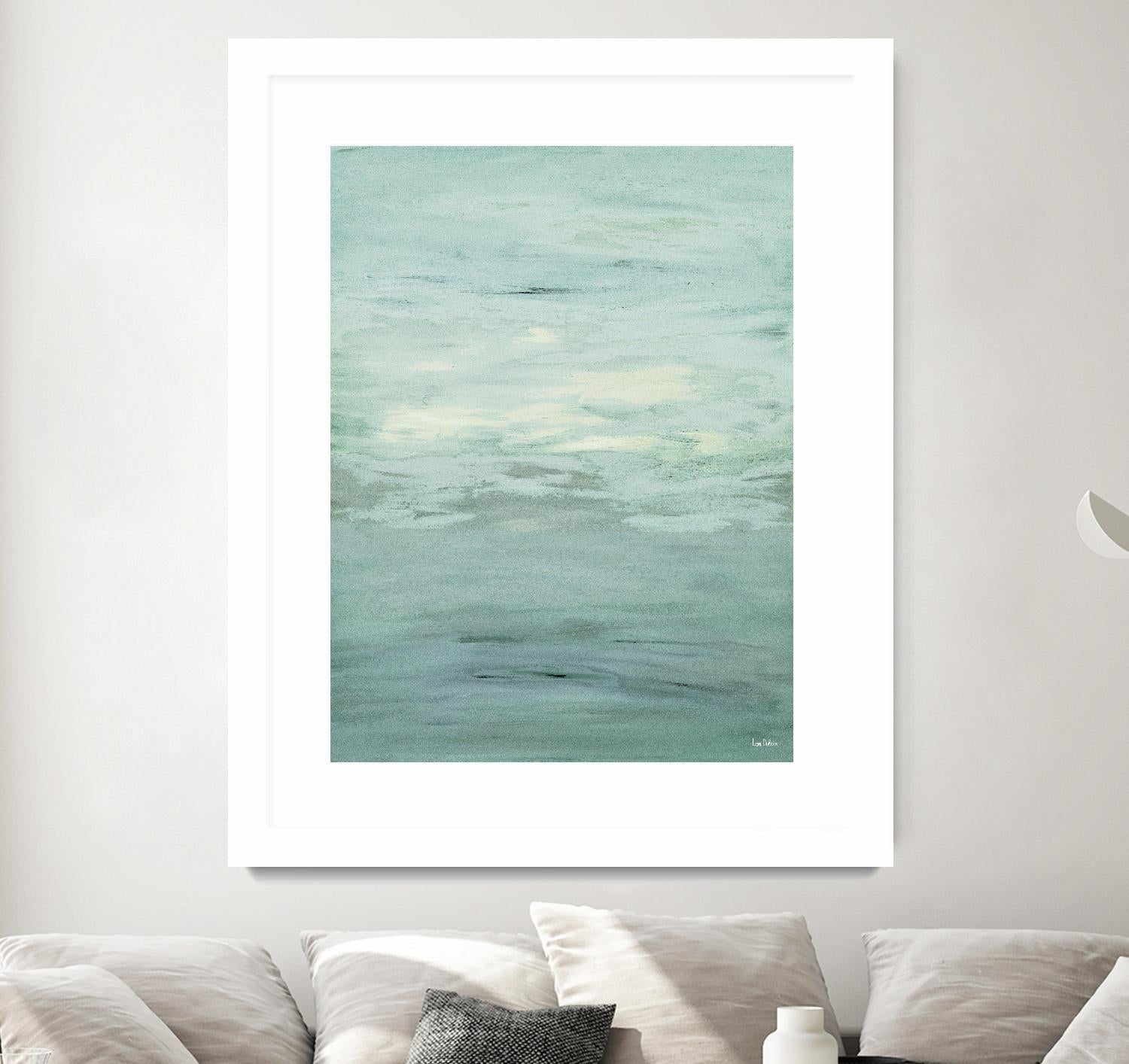 Infinity – Dusk - 4 by Lori Dubois on GIANT ART - green abstract pastel
