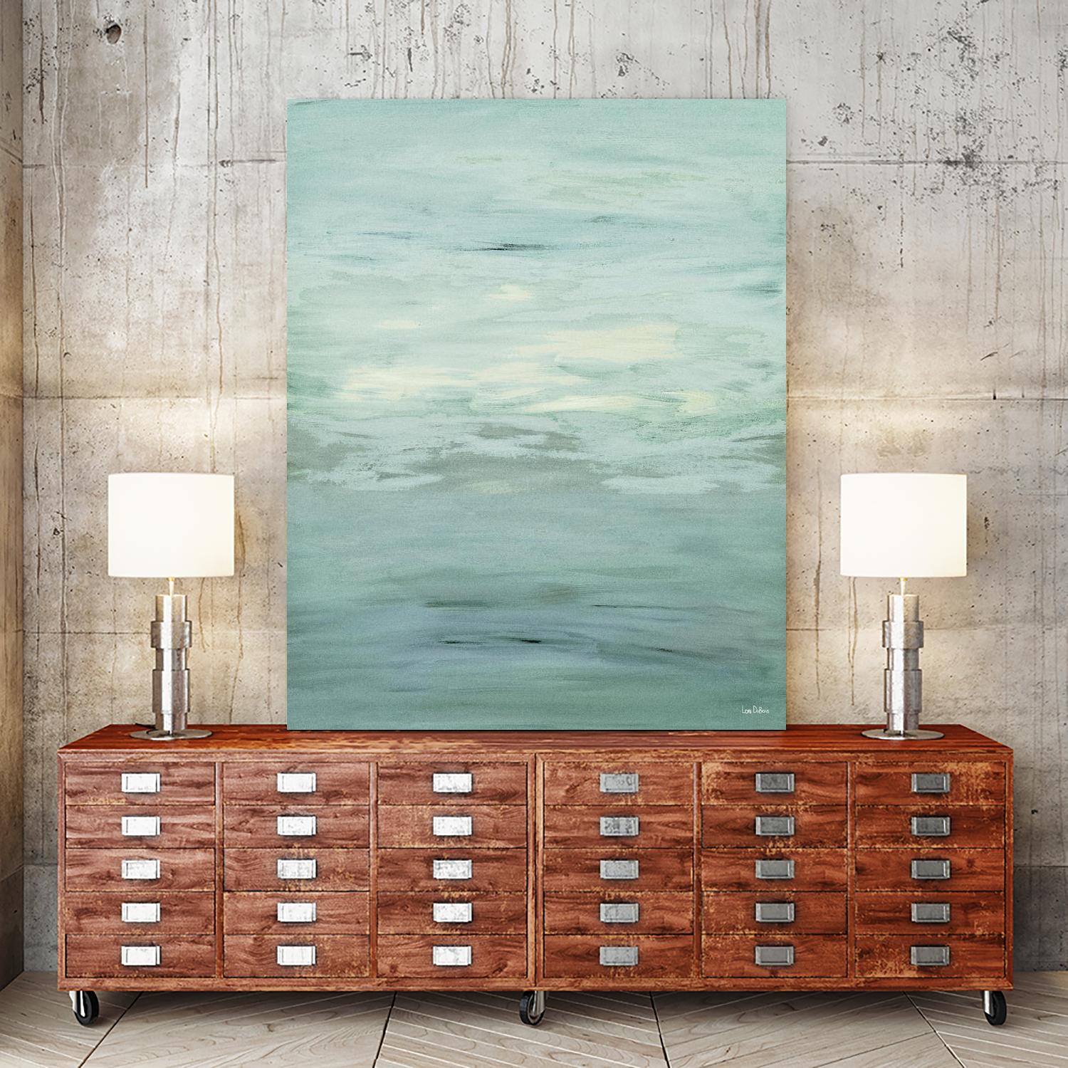 Infinity – Dusk - 4 by Lori Dubois on GIANT ART - green abstract pastel