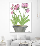 Summer Sequel – Pink -2 by Lori Dubois on GIANT ART - pink botanical plante dans un pot