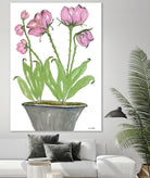Summer Sequel – Pink -2 by Lori Dubois on GIANT ART - pink botanical plante dans un pot
