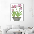 Summer Sequel – Pink -2 by Lori Dubois on GIANT ART - pink botanical plante dans un pot