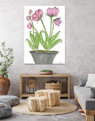 Summer Sequel – Pink -2 by Lori Dubois on GIANT ART - pink botanical plante dans un pot