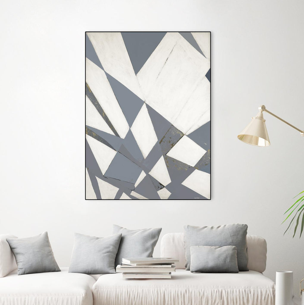 Nautical Flags - Gris - 1 par Lori Dubois sur GIANT ART - gris abstrait forme géométrique