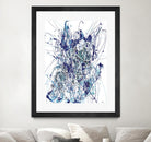Weave - Blue - 1 by Lori Dubois on GIANT ART - blue linear mixed up